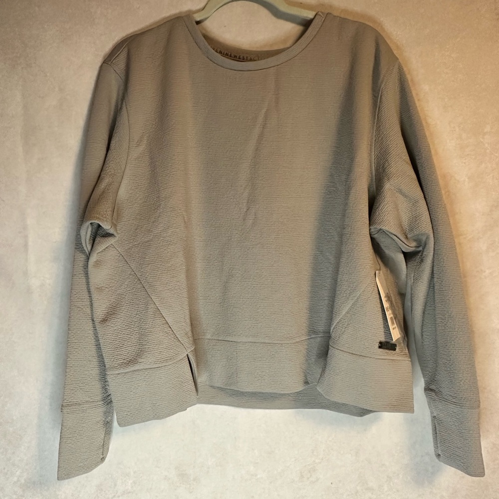NINE WEST Active Gray Crew Neck Sweater 1X NWT Soft Casual Pullover - Plus Size